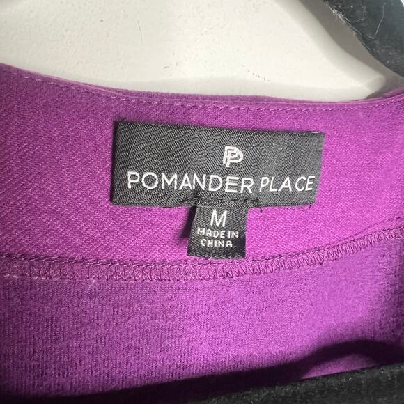 Pomander Place Purple Wide Sleeve Audrey Shift Mini Dress Size Medium - Picture 6 of 6